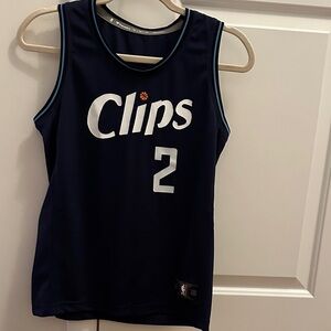 Clippers Leonard #2 Navy Blue Basketball Jersey